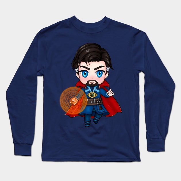 Chibi Doctor Strange Long Sleeve T-Shirt by Purplehate